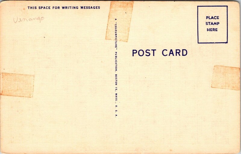 Greetings Seneca PA Pennsylvania Linen Postcard VTG UNP Unused Vintage 