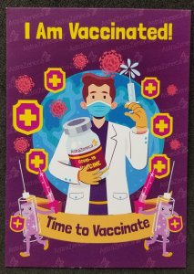 [AG] P792 Malaysia Fight Covid-19 Virus Pandemic Vaccine Medicine (postcard *New