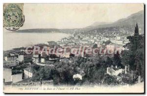 Old Postcard Menton The Bay Of I'Ouest