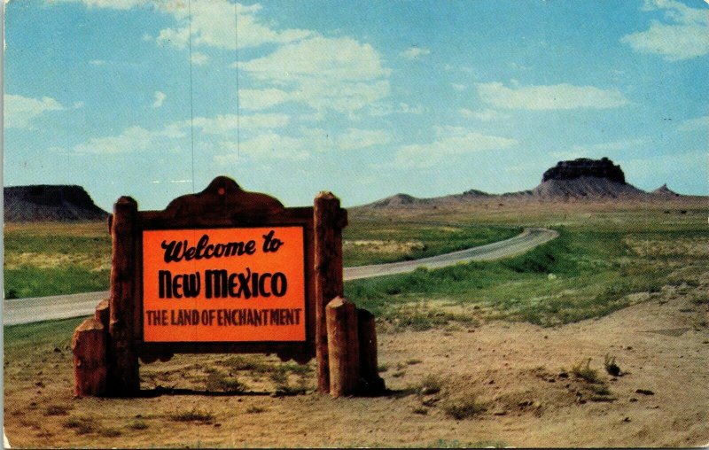 Welcome To New Mexico Land Enchantment NM VTG Postcard UNP Unused Petley Vintage 