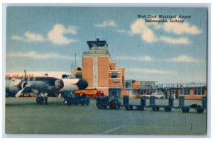 Indianapolis Indiana IN Postcard Weir Cook Municipal Airport Terminal Vintage