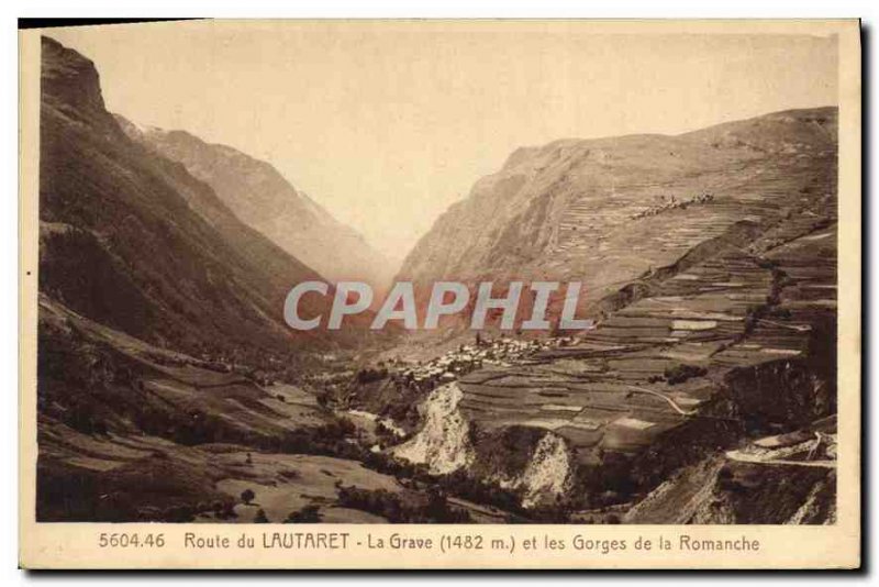 Postcard Old Route du Lautaret La Grave and the Gorges of the Romanche