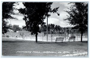 c1940's View Of Swimming Pool Madison South Dakota SD RPPC Photo Postcard