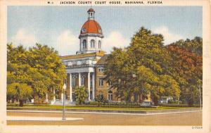 Marianna Florida Jackson Court House Street View Antique Postcard K70533