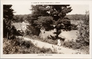 Cloyne Ontario Whip-Poor-Will Lodge Unused Real Photo Postcard H18