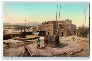 CEREMONIAL KIVAS TAOS PUEBLO TAOS NEW MEXICO NM POSTCARD (GP1)