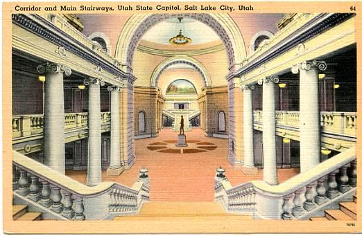 UT - Salt Lake City, Corridor & Main Stairways, State Capitol