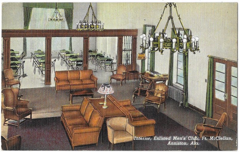 Interior of Enlisted Men's Club Army Fort McClellan Anniston Alabama