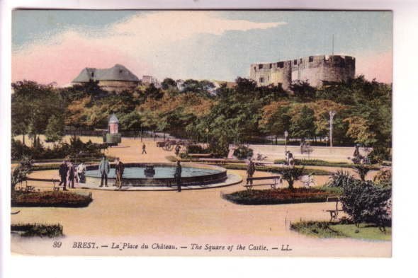 Fountain, Castle Square, Brest, France