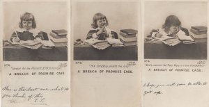 A Breach Of Promise Case 3x Children Lawyer Comic Old Postcard s