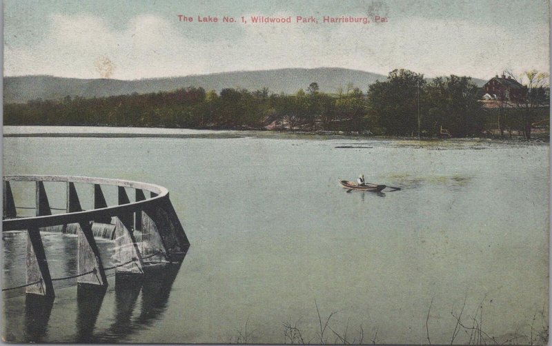 Postcard The Lake No 1 Wildwood Park Harrisburg PA