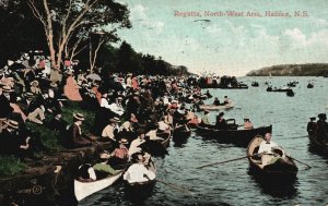 Vintage Postcard 1908 Regatta North-west Arm Halifax Nova Scotia Canada