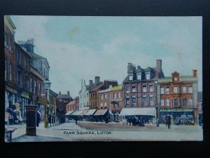 LUTON Park Square shows PUBLIC BENEFIT BOOT COMPANY c1907 Postcard by W.H. Cox