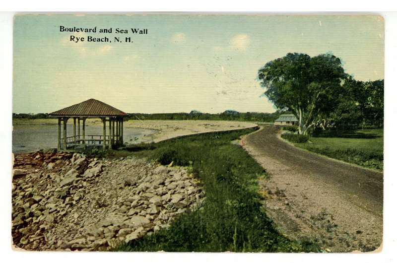 NH - Rye Beach. Boulevard & Sea Wall