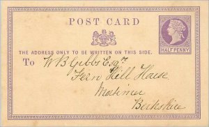 Entier Postal Stationery Postal Britain Great Britain to Berkshire