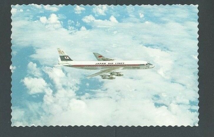 Post Card Airplanes Japan Air Lines DC-8 Jet Courier