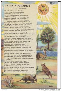 Poem Texas a Paradise , 30-40s