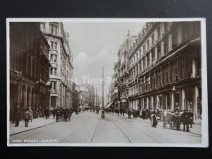 Glamorgan CARDIFF High Street shows JAMES HOWELL DEPT STORE c1920's RP Postcard