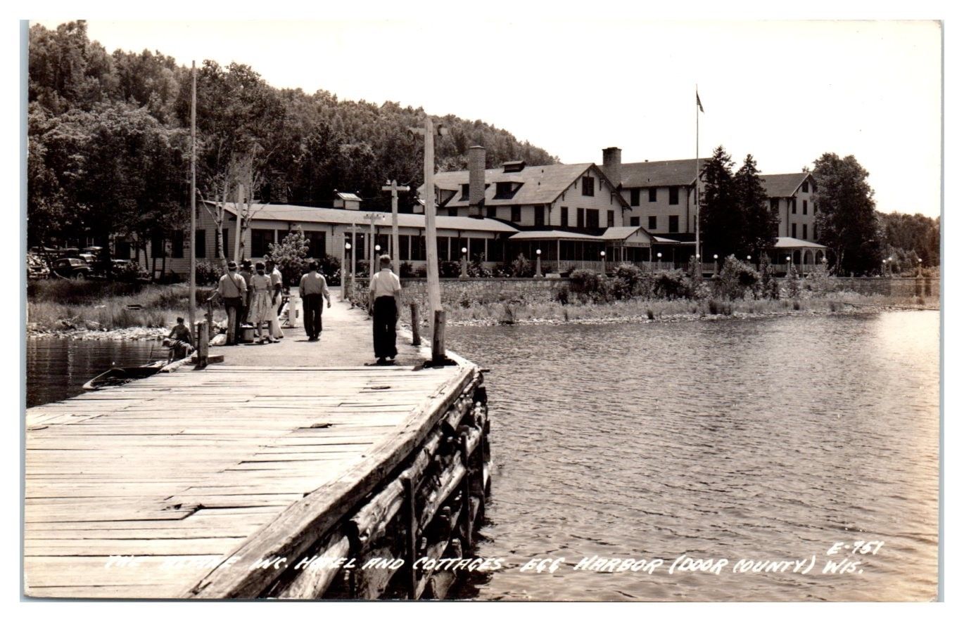 Rppc The Alpine Hotel And Cottages Egg Harbor Door County Wi