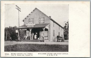 BUCKS CO VIEWS ARNOLD BROS. WYCOMBE STORE & POST OFFICE ANTIQUE POSTCARD #110