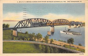 L. & N. R. R. Railroad bridge across Ohio River Henderson Kentucky  