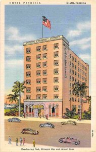 Hotel Patricia Miami Florida linen postcard