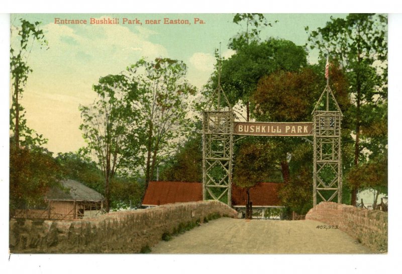 PA - Easton. Bushkill Park, Entrance 