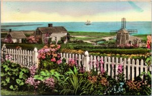 Postcard MA Chatham Cape Cod View from Garden of Joseph C. Lincoln 1930s S20