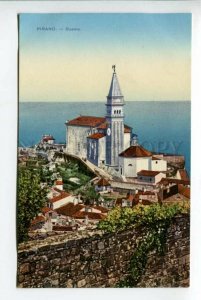 425699 SLOVENIA PIRANO Church Cathedral 1912 year postcard