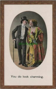 Couples Postcard - Romantic Couple - You Do Look Charming  RS25095