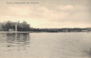 Indonesia Ingang Sabang Baai met Vuurtoren Sabangbaai Atjeh 06.23