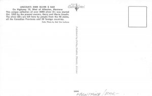 Alberton Montana Lincoln's 5000 Silver Dollar Bar Interior Postcard AA99639