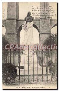Old Postcard Morlaix statue Cornic