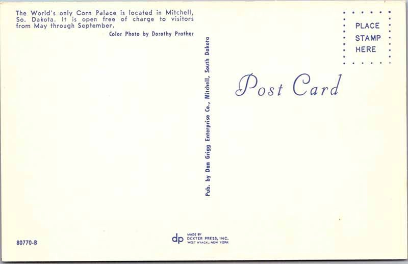 Postcard BUILDING SCENE Mitchell South Dakota SD AM4827