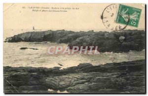 Old Postcard Ile d'Yeu Vendee Rochers Pointe du Recifs Purpose and Phare des ...