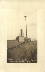 Richelieu River Quebec La Perle Course Light Lighthouse Real Photo Postcard