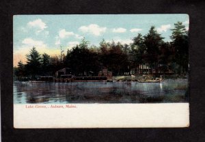 ME Lake Grove Park Auburn Maine Vintage Postcard