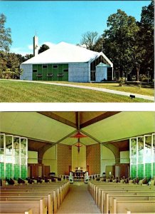 2~Postcards ARLINGTON, VT Vermont ST MARGARET MARY'S CHURCH & INTERIOR ca1960's