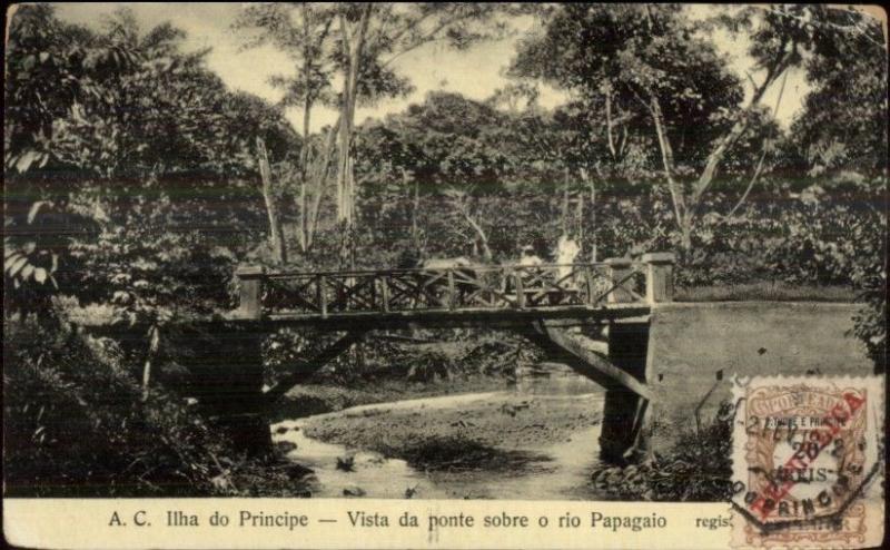 S?o Tom‚ Ilha do Principe Papagaio c1910 Used Postcard Stamp Cover