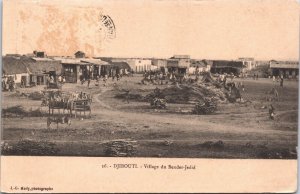 Djibouti Village du Bender Jedid Vintage Postcard 02.76