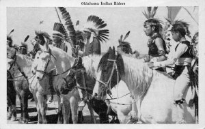 OKLAHOMA INDIAN RIDERS MILITARY SOLDIER'S MAIL POSTCARD 1945