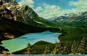 Canada Peyto Lake Aerial View 1971