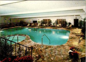 Cedar Rapids, IA Iowa  ROOSEVELT HOTEL Indoor Pool   4X5½ Advertising Postcard