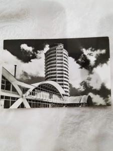 Black and White Chrome of Hotel Humboldt in Caracas.  Venezuelan Stamp/Postmark