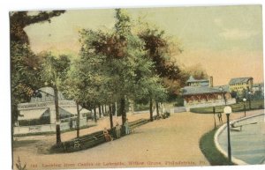 Postcard Looking from Casino to Lakeside Willow Grove Philadelphia PA