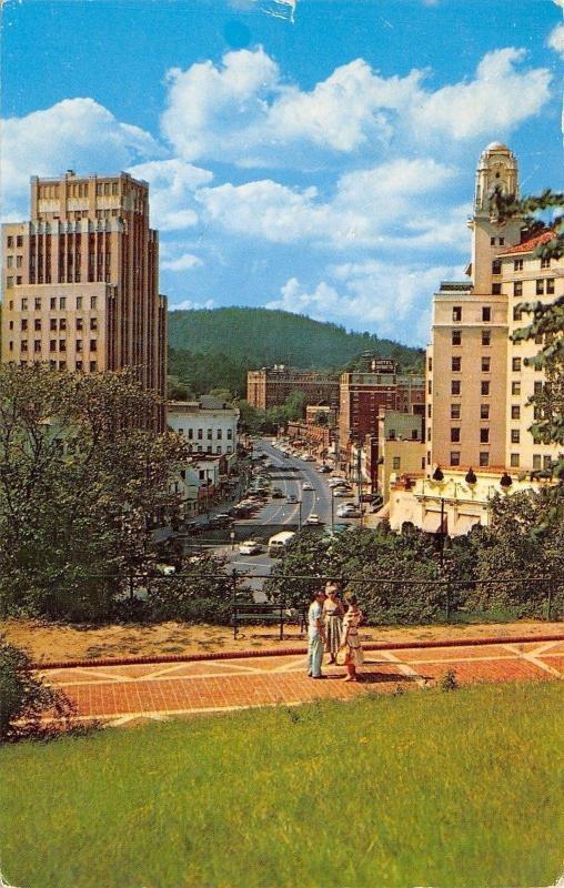 Hot Springs National Park Arkansas~Central Avenue~Folks on Overlook~1956 PC