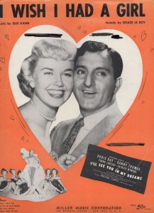 I Wish I Had A Girl Doris Day Danny Thomas Sheet Music