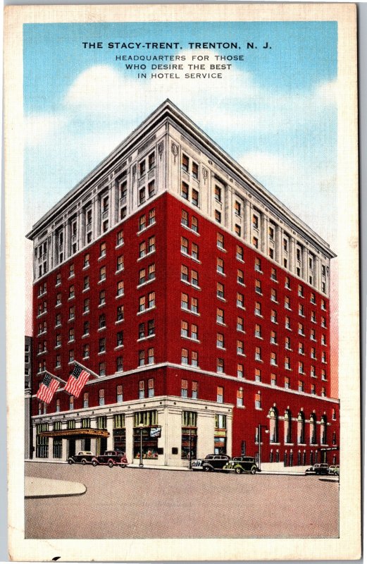 Postcard NJ Trenton - The Stacy-Trent Hotel