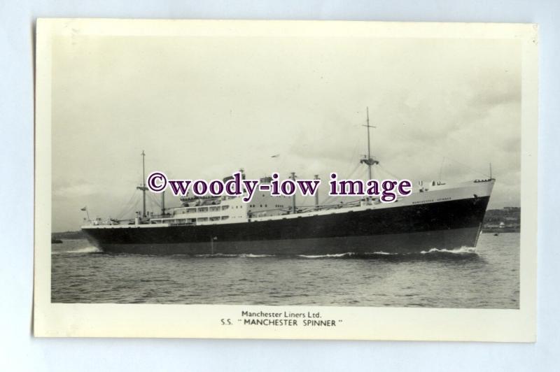 pf0141 - Manchester Liners Cargo Ship - Manchester Spinner built 1952 - postcard