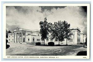 1937 New Lincoln Baths State Reservation Saratoga Springs New York NY Postcard